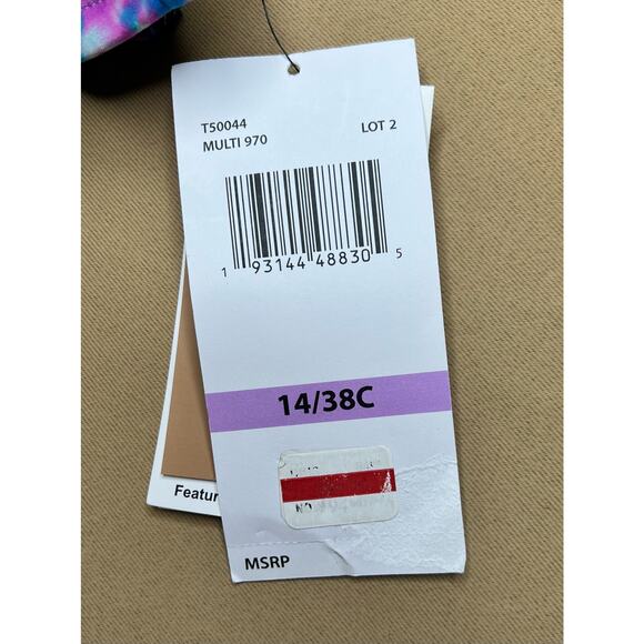 Coco Reef Clarity Bandeau Tankini Top 14 38C Tie Dye NWT - Picture 7 of 7